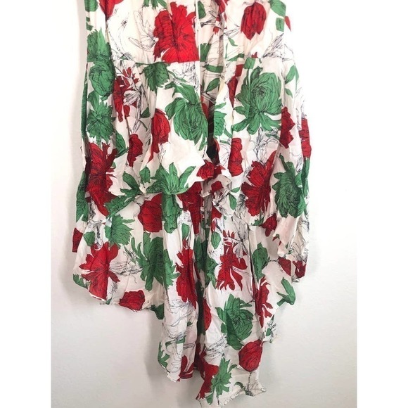 Alexis Idella Dress White Floral Print Short Sleeve Size Medium - Picture 7 of 16